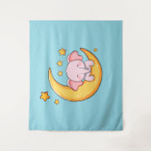 Pink-Elefant Wandteppich (Vorderseite)