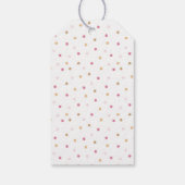 Pink Elefantenbaby Dusche danke Geschenkanhänger (Rückseite)