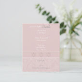 PInk Elegance Bat Mitzvah Einladungen (Stehend Vorderseite)