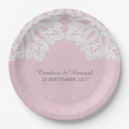 Pink Elegance Lace Paper Teller (Vorderseite)