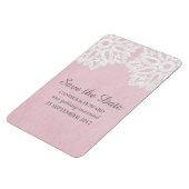 Pink Elegance Lace Save the Date Flexi Magnet (Linke Seite)