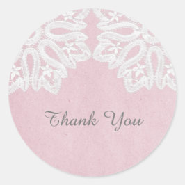 Pink Elegance Spitze Danke Stickers