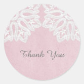Pink Elegance Spitze Danke Stickers (Vorderseite)