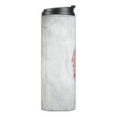 Pink Elegange Pfau Personalisierte Thermal Tumbler Thermosbecher (Nach links gedreht)