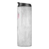 Pink Elegange Pfau Personalisierte Thermal Tumbler Thermosbecher (Nach rechts gedreht)