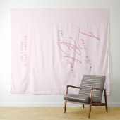 Pink Elegant Brautparty Backdrops Banner Wandteppich (Beispiel (Horizontal))