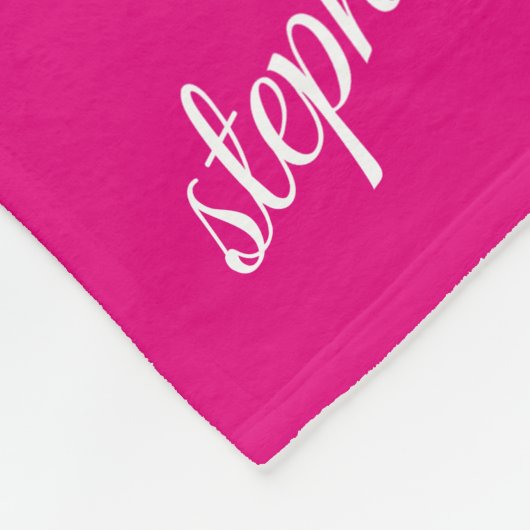 Pink Elegant Calligrafy Personalisiert Repeat Name Fleecedecke (Ecke)