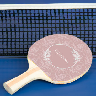 Pink Elegant Damask Ping Pong Paddle Tischtennis Schläger