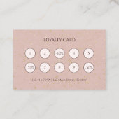 Pink Elegant Gold Glitzer Nagelsalon Manikurist Treuekarte (Rückseite)