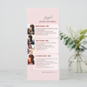 Pink Elegant Peach Wedding Fotografy Preisliste (Stehend Vorderseite)