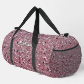 Pink Elegant Simulated Shimmering Particles Effect Duffle Bag (Rechte Ecke)