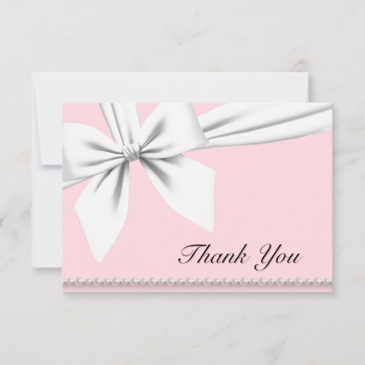 Pink Elegant Tiffany Pearls Extravagant Pearls Vie Dankeskarte (Vorderseite)