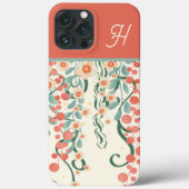 Pink Elegant Whimsical Initial Inspirivity Case-Mate iPhone Hülle (Rückseite)