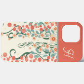 Pink Elegant Whimsical Initial Inspirivity Case-Mate iPhone Hülle (Rückseite (Horizontal))