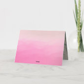 Pink elegante Danksagkarte Dankeskarte (Rückseite)