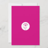 Pink | Elegante Wildblumen Wekdding Einladung (Rückseite)