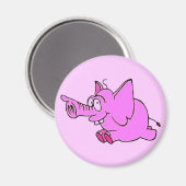 "Pink Elephant" 3" Kühlschrankmagnet (Vorderseite/Rückseite)
