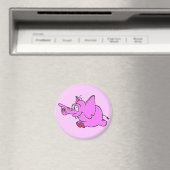 "Pink Elephant" 3" Kühlschrankmagnet (In Situ (Geschirrspüler))