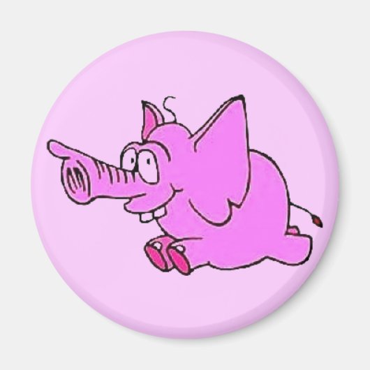 "Pink Elephant" 3" Kühlschrankmagnet (Vorne)