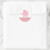 Pink Elephant Abschluss Runder Aufkleber (Tasche)