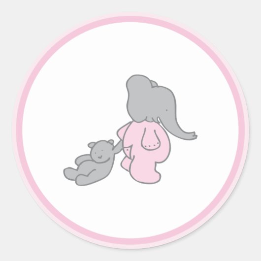 Pink Elephant | Aufkleber (Vorderseite)