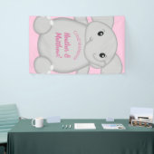 Pink Elephant Baby Dusche Banner (Messeveranstaltung)