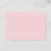 Pink Elephant Baby Dusche Candy Guessing Game Visitenkarte (Rückseite)