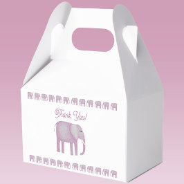 Pink Elephant Baby Dusche Danke Geschenkschachtel