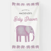 Pink Elephant Baby Dusche Empfang Banner (Vertikal)