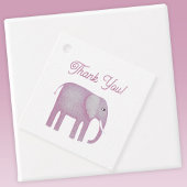 Pink Elephant Baby Dusche Geschenkanhänger