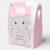 Pink Elephant Baby Dusche Geschenkschachtel (Geöffnet)