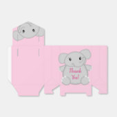 Pink Elephant Baby Dusche Geschenkschachtel (Ungefaltet)