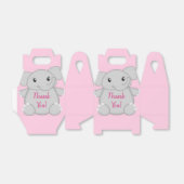 Pink Elephant Baby Dusche Geschenkschachtel (Ungefaltet)
