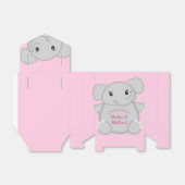 Pink Elephant Baby Dusche Geschenkschachtel (Ungefaltet)