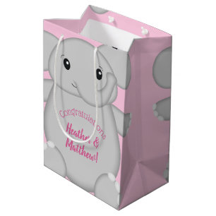 Pink Elephant Baby Dusche Mittlere Geschenktüte