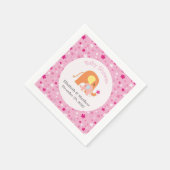 Pink Elephant Baby Dusche Napkin Serviette (Ecke)