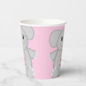 Pink Elephant Baby Dusche Pappbecher (Links)