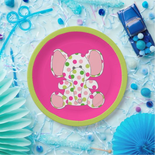 Pink Elephant Baby Dusche Pappteller (Party)