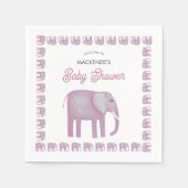 Pink Elephant Baby Dusche Serviette (Vorderseite)