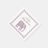 Pink Elephant Baby Dusche Serviette (Ecke)
