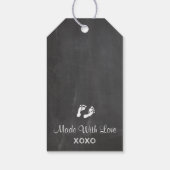 Pink Elephant Baby Duschkabine Look Vielen Dank Geschenkanhänger (Rückseite)