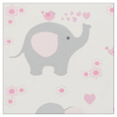 Pink Elephant Baby Girl Stoff (Nahaufnahme)