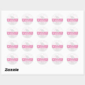 Pink Elephant Baby Shower Girl Danke Sticker (Blatt)