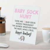 Pink Elephant Baby Sock Hunt Baby Duschgel Spielze Sockelschild (In SItu)