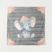Pink Elephant Babydusche Hintergrund Wandteppich