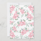 Pink Elephant Babydusche niedlich rustikal Einladung (Rückseite)