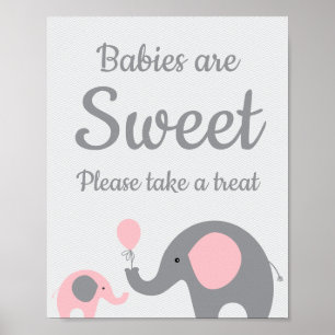 Pink Elephant Babys sind süß Bitte nehmen Sie eine Poster