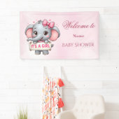 Pink Elephant Banner (Insitu)