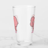Pink Elephant Cartoon Glas (Rechts)