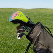 Pink Elephant Cartoon Golf Headcover (In SItu)